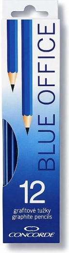 Crayons graphite CONCORDE Blue Office avec gomme HB, 12 pcs
