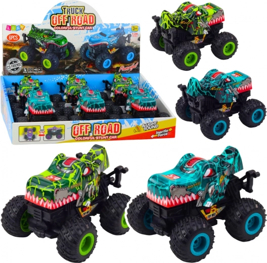 voiture tout-terrain Dino avec mouvement, lumières et sons