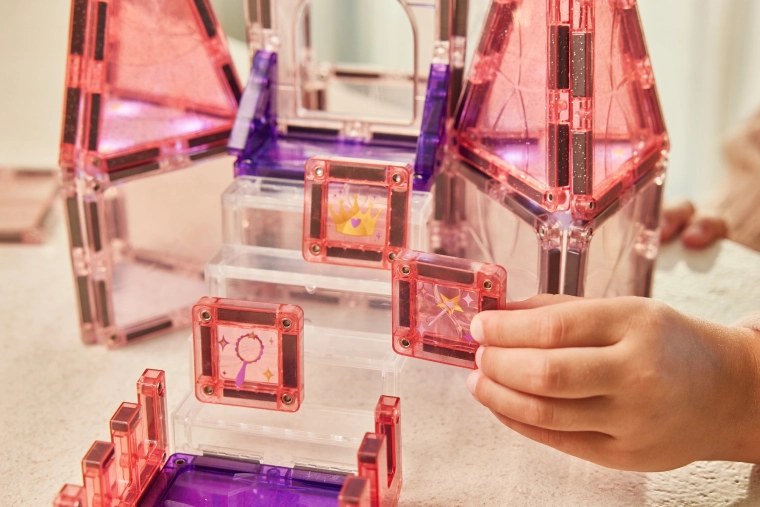 Cleverclixx jeu de construction magnétique Palais de la princesse – 38 pièces