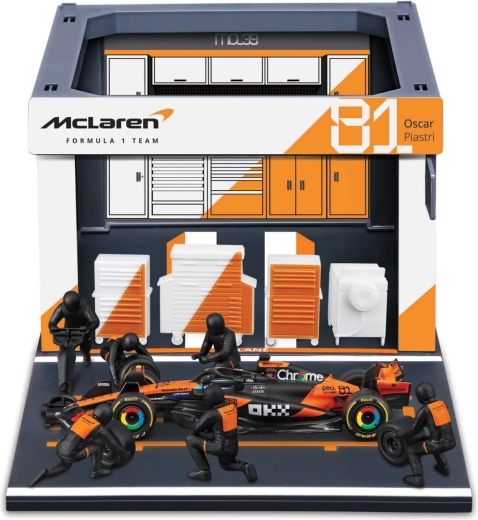 Bburago Formula Racing F1 Pit Pass – set McLaren MCL39 2025 Oscar Piastri 1:43