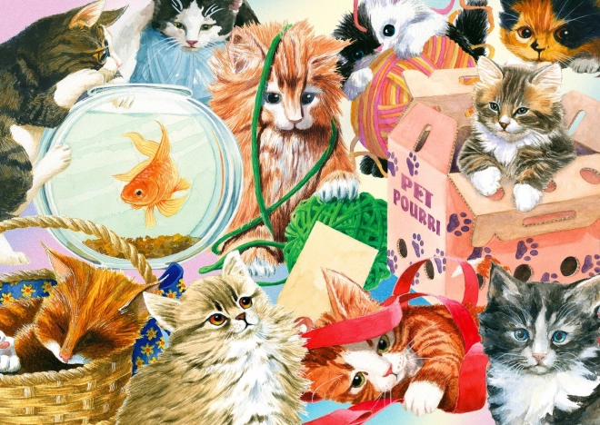 Profitez du puzzle Chats Curieux 1000 pièces