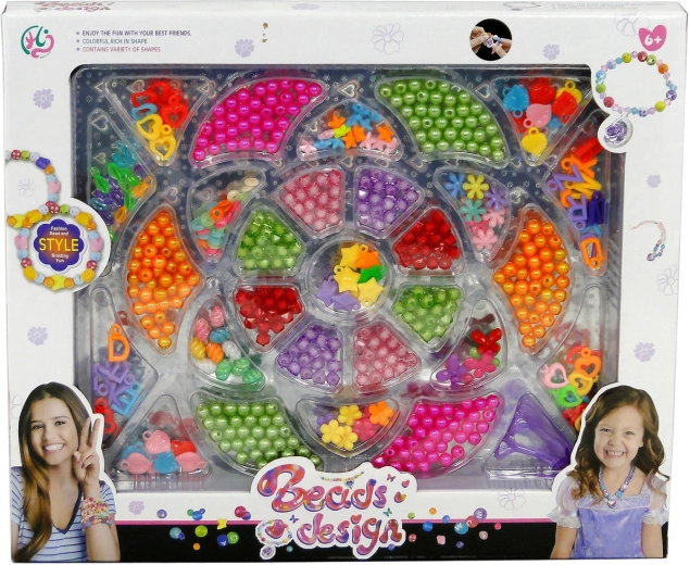 Perles à enfiler avec pendentifs – kit créatif pour fabriquer des bijoux pour enfants