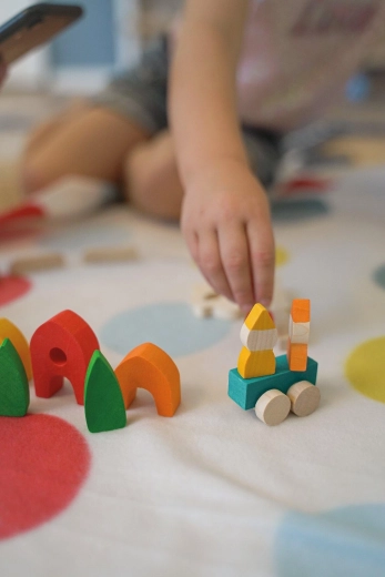 My little village – jeu de construction en bois goki Evolution