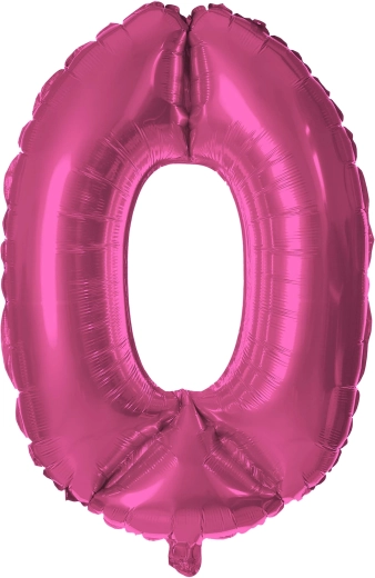 Ballon en aluminium chiffre 0 30 cm rose TORO