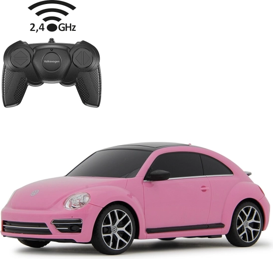 Voiture RC Jamara Volkswagen Beetle 1:24 rose 2,4 GHz