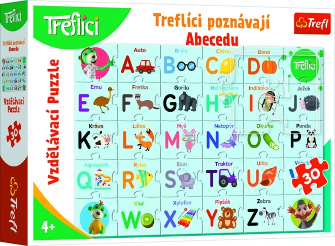 Puzzle Treflíci apprennent l'alphabet 30 pièces