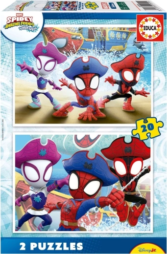Puzzle Educa Spidey et ses amis extraordinaires 2×20 pièces