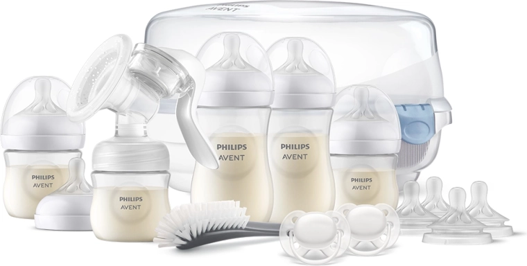Philips Avent kit d’allaitement Natural Response avec tire-lait manuel et stérilisateur micro-ondes