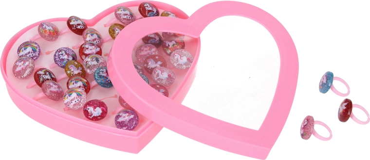 Bague en plastique pour enfant avec licorne - 1 pièce