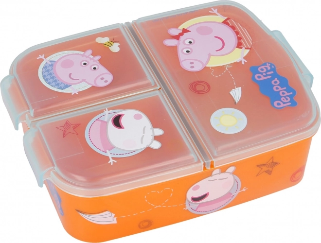 Boîte à déjeuner pour enfants avec 3 compartiments - Peppa Pig orange