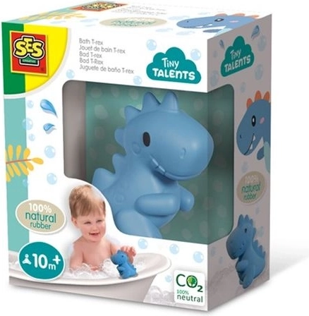 SES Tiny Talents jouet de bain T-Rex en caoutchouc naturel