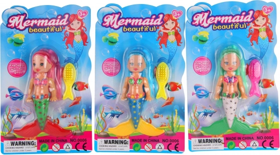 Sirène aux longs cheveux et robe scintillante