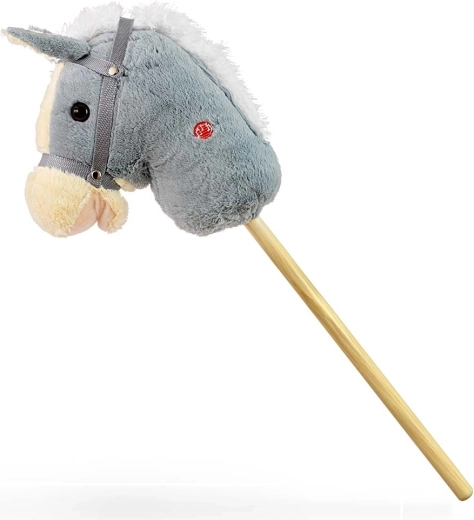 Cheval en peluche sur bâton Milly Mally Grey