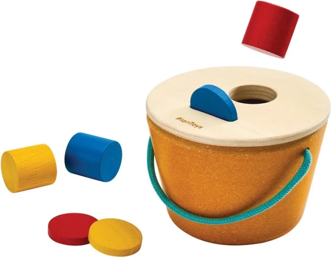 PlanToys seau d’insertion – cylindres et pièces