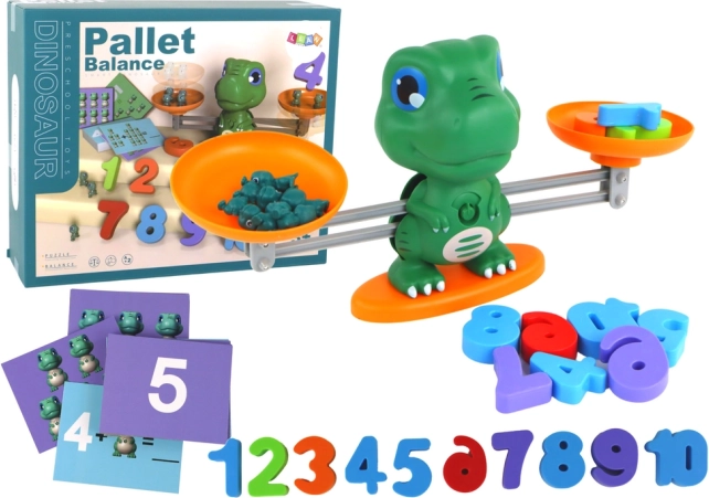 Jeu éducatif dinosaure – balance et apprentissage des mathématiques
