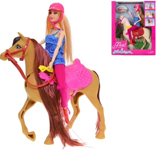 Poupée avec cheval 29 cm et 33 cm – ensemble pour les jeunes passionnés d’équitation