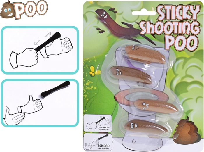 Crotte factice adhésive – slime farceur à lancer, 4 pcs
