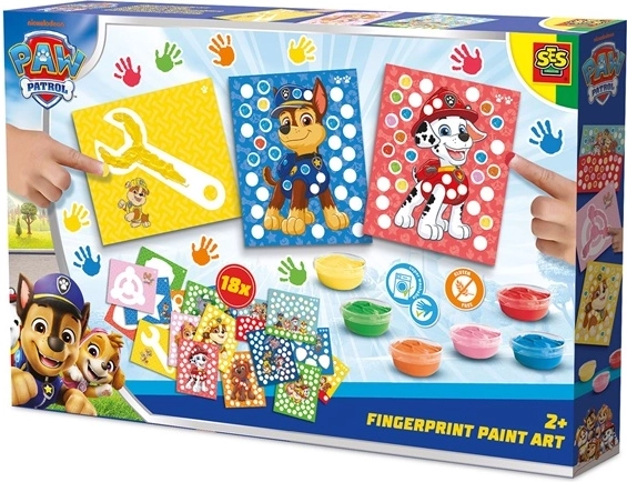 SES Pat' Patrouille – peinture avec empreintes de doigts