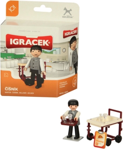 EFKO Igráček serveur – figurine avec accessoires en boîte