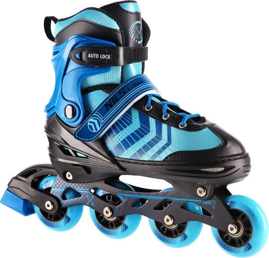 Patins à roulettes et patins à glace d’hiver 4 en 1 NILS Extreme bleu-noir – L (39-43)