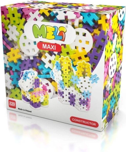 Jeu de Construction MELI Maxi Constructor Rose 220 pcs