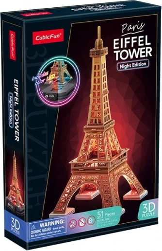 Puzzle 3D LED Édition de nuit: Tour Eiffel