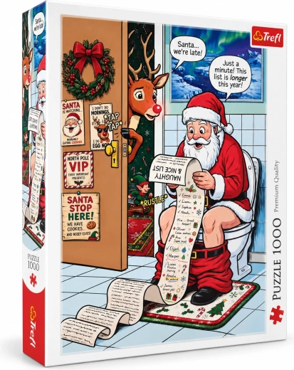 Puzzle Trefl Un moment de calme du Père Noël, 1000 pièces