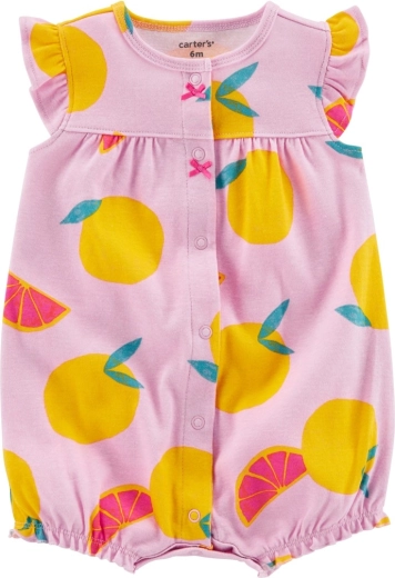 Carter's combinaison d’été à manches courtes Purple Lemon, fille, taille 56