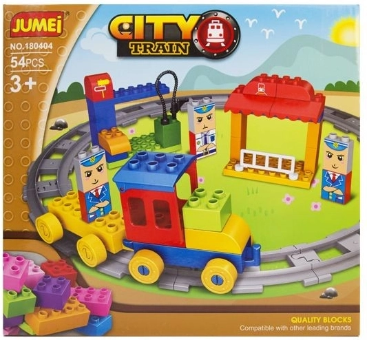 Jumei City jeu de construction train 54 pièces 28 × 26 cm - 1 pièce
