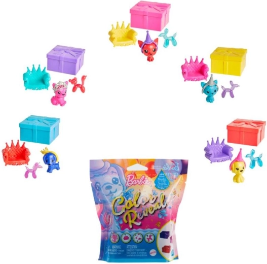 Barbie Color Reveal animal de fête - 1 pièce