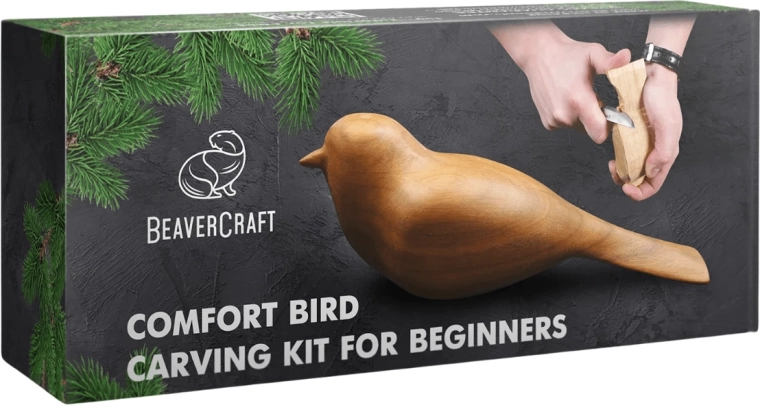BeaverCraft Comfort Bird : kit de sculpture sur bois pour débutants