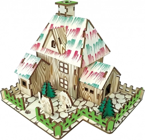 Puzzle 3D en bois Cabane de sorcière WOODCRAFT