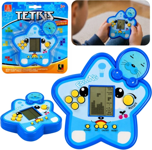 Jeu électronique Tetris en forme d’étoile, bleu