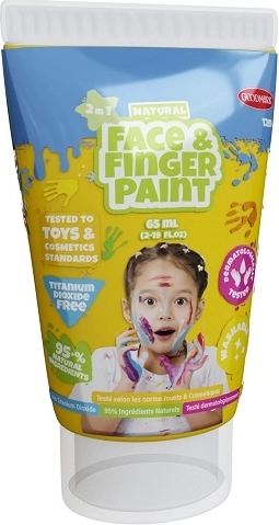 BOTI NATURAL peinture naturelle jaune pour doigts et visage 65 ml