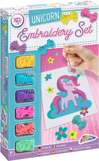 GRAFIX Image à broder Licorne 18,5 x 14,5 cm