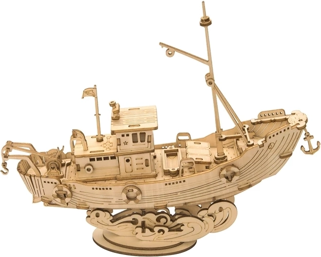 Puzzle en bois 3D Bateau de pêche