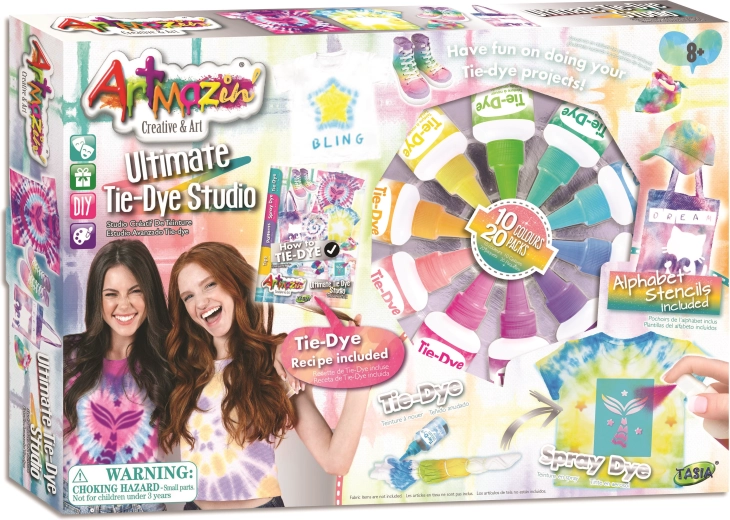 Kit de teinture tie-dye Tasia avec 10 couleurs
