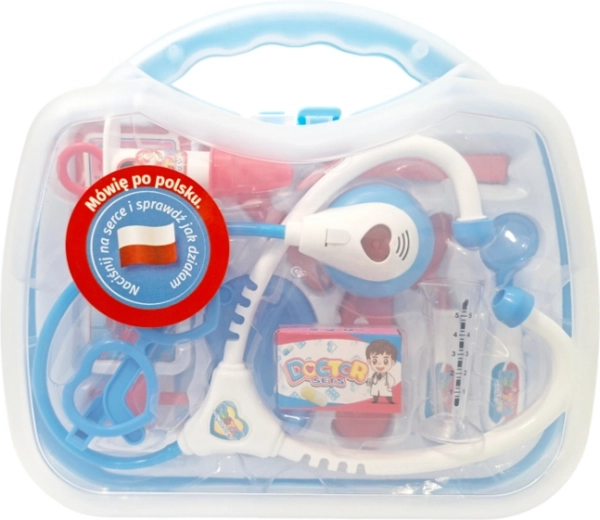 Set médical avec module vocal polonais et stéthoscope lumineux