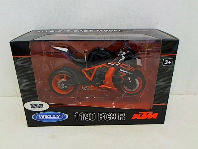 Modèle de collection de moto Welly KTM 1190 RC8 R 1:10