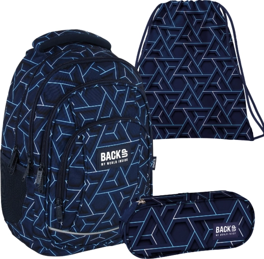 Set scolaire BackUP Ion 3-en-1 (sac à dos, trousse étui et sac)