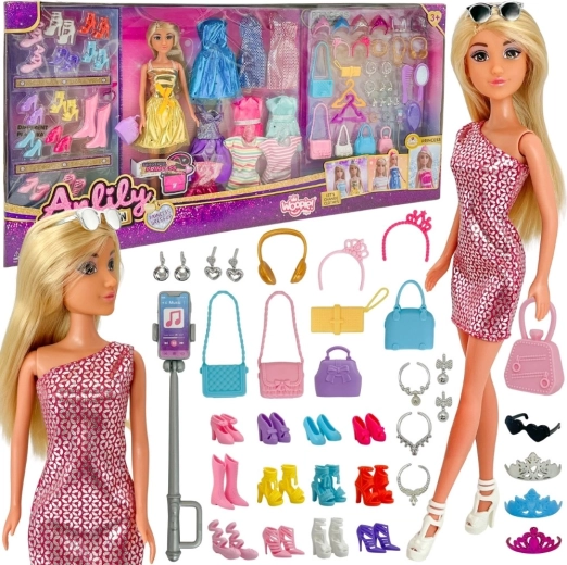 Poupée mannequin WOOPIE ROYAL Lili avec robes et accessoires