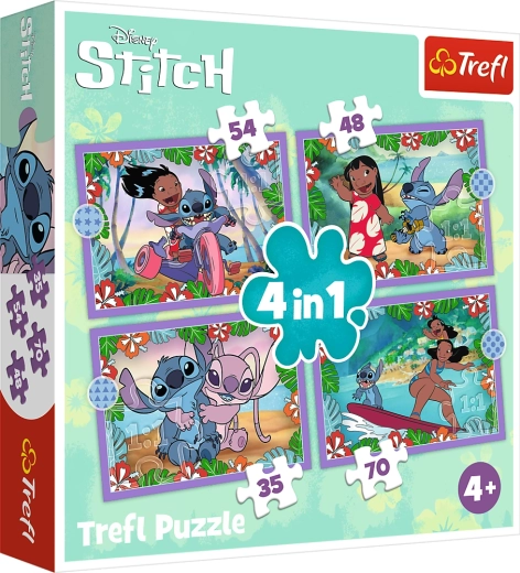 Puzzle Lilo & Stitch 4v1 Journée folle Trefl