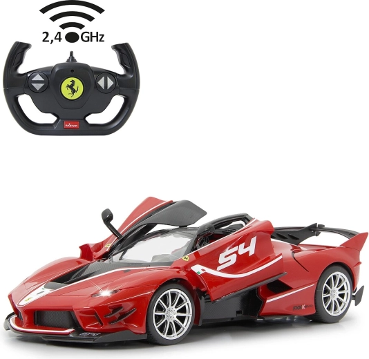 Jamara Ferrari FXX K Evo voiture RC 1:14 rouge 2,4 GHz avec LED et portes ouvrables manuellement