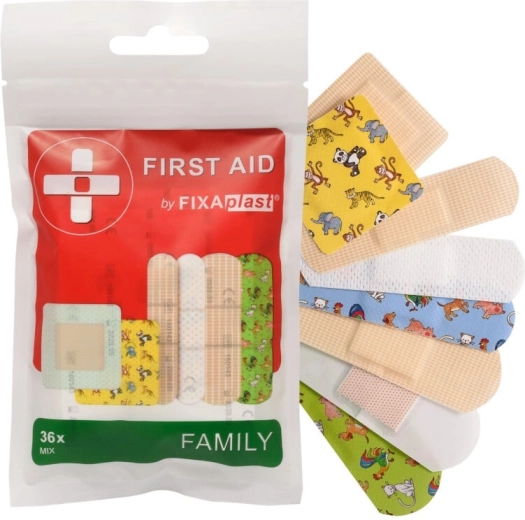 Fixaplast First Aid Family Mix – pansements (36 pcs)