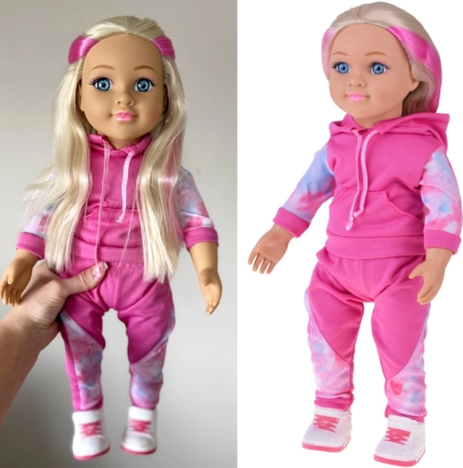 Poupée sportive May May Girl en survêtement avec mélodie, 48 cm