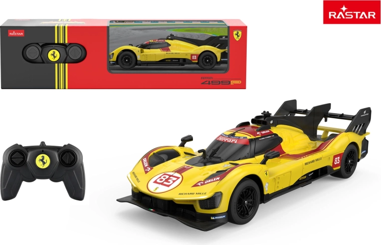 Voiture RC Rastar Ferrari 499P jaune 1:24 - 1 pièce