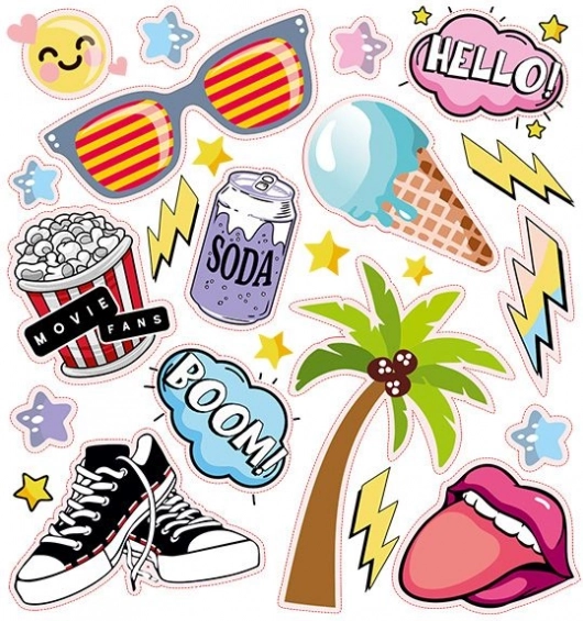 Autocollants thermocollants Weekend