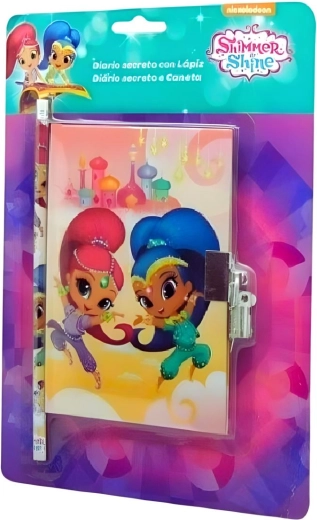 Ensemble journal intime avec cadenas et crayon Shimmer and Shine - 1 pièce