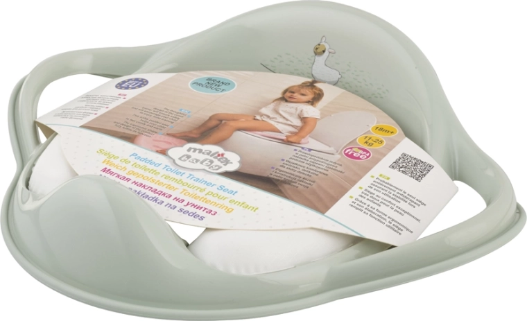 Réducteur WC Maltex souple avec poignées Lama Minimal – vert sauge