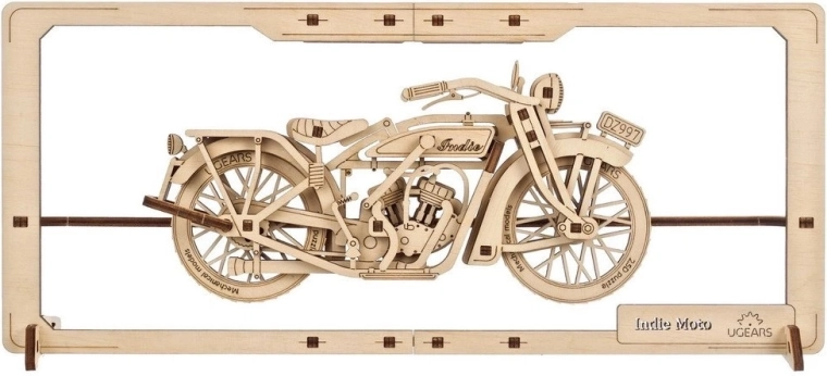 Puzzle mécanique en bois Ugears 2,5D Indie Moto